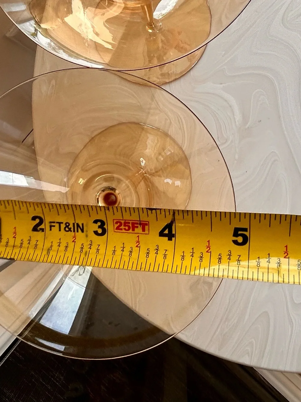 Vintage LCM Amber Martini Glasses - Set of 2